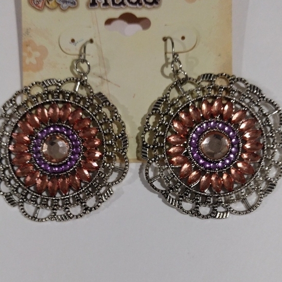 Mudd Women's Multicolor Crystal Filigree Design Drop Dangle Earrings - Jewelry - Picture 4 of 8
